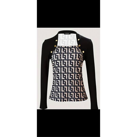 Beautiful Jacquard print top dress it up or down either way it will turn heads - Picture 4 of 11